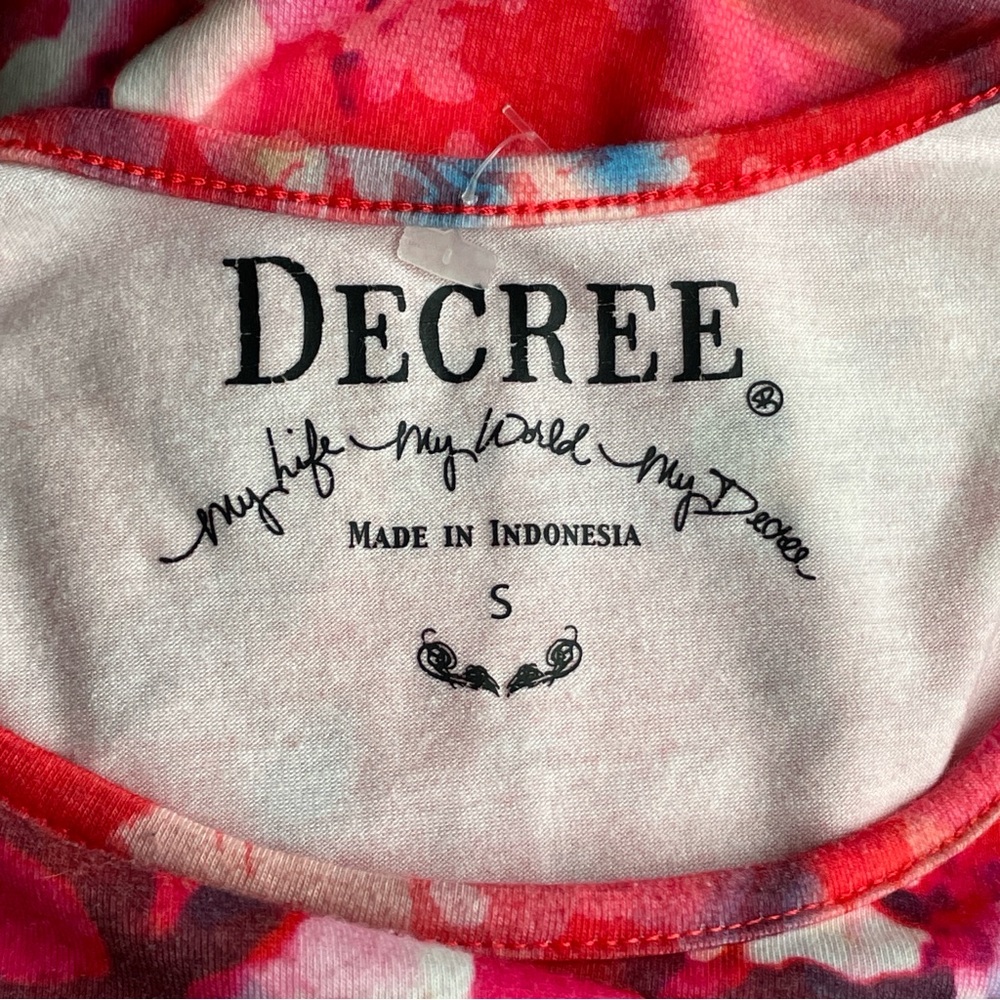 Decree Y2K Floral Crop Choli Top Bodycon Stretch - S - Picture 3 of 4